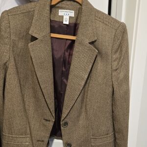 Covington Taupe Herringbone Blazer